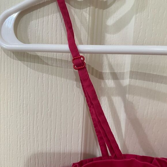 Free People Tube top size XS adjustable straps, side ties, ruched, cotton - Picture 7 of 7